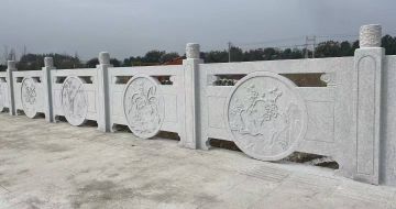 连云港芝麻白河道栏杆 石材栏杆