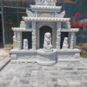 连云港芝麻白中国黑石材套墓 花岗岩墓碑