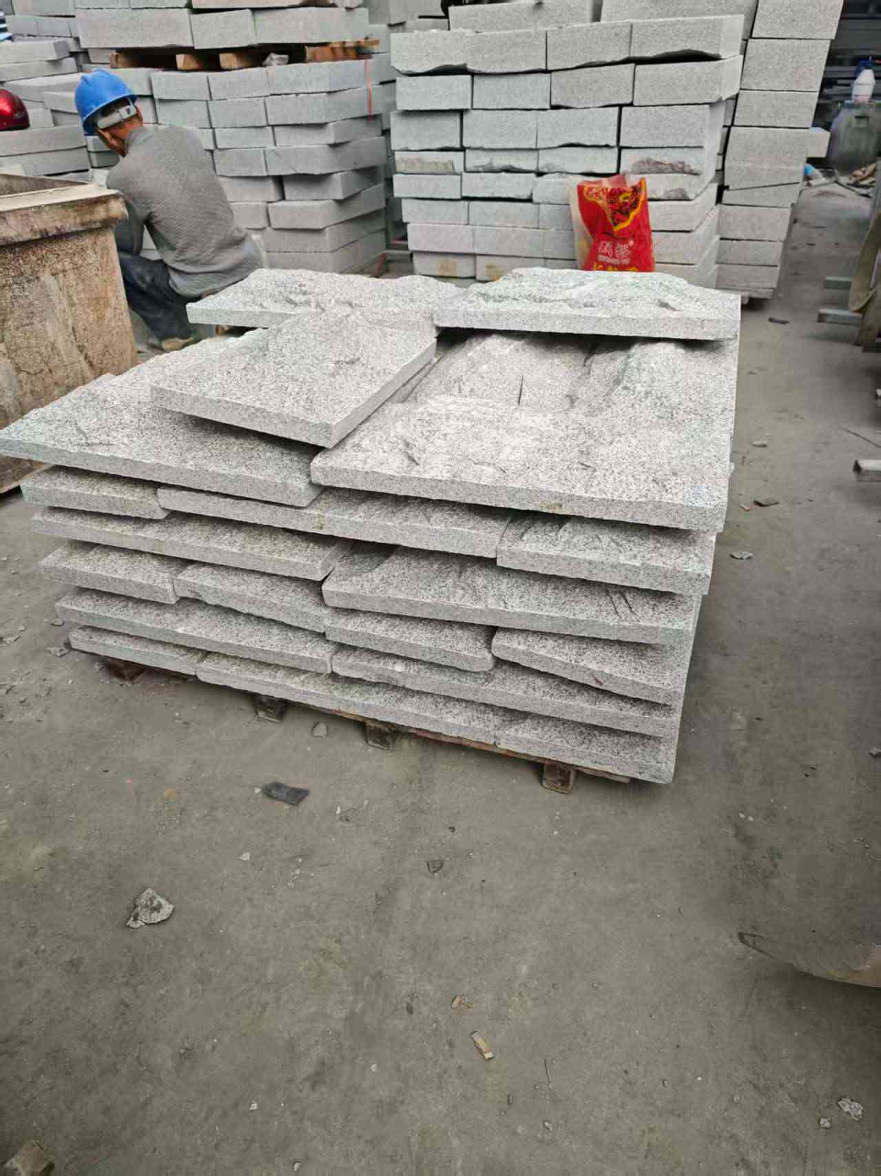 连云港芝麻白蘑菇石，自然面